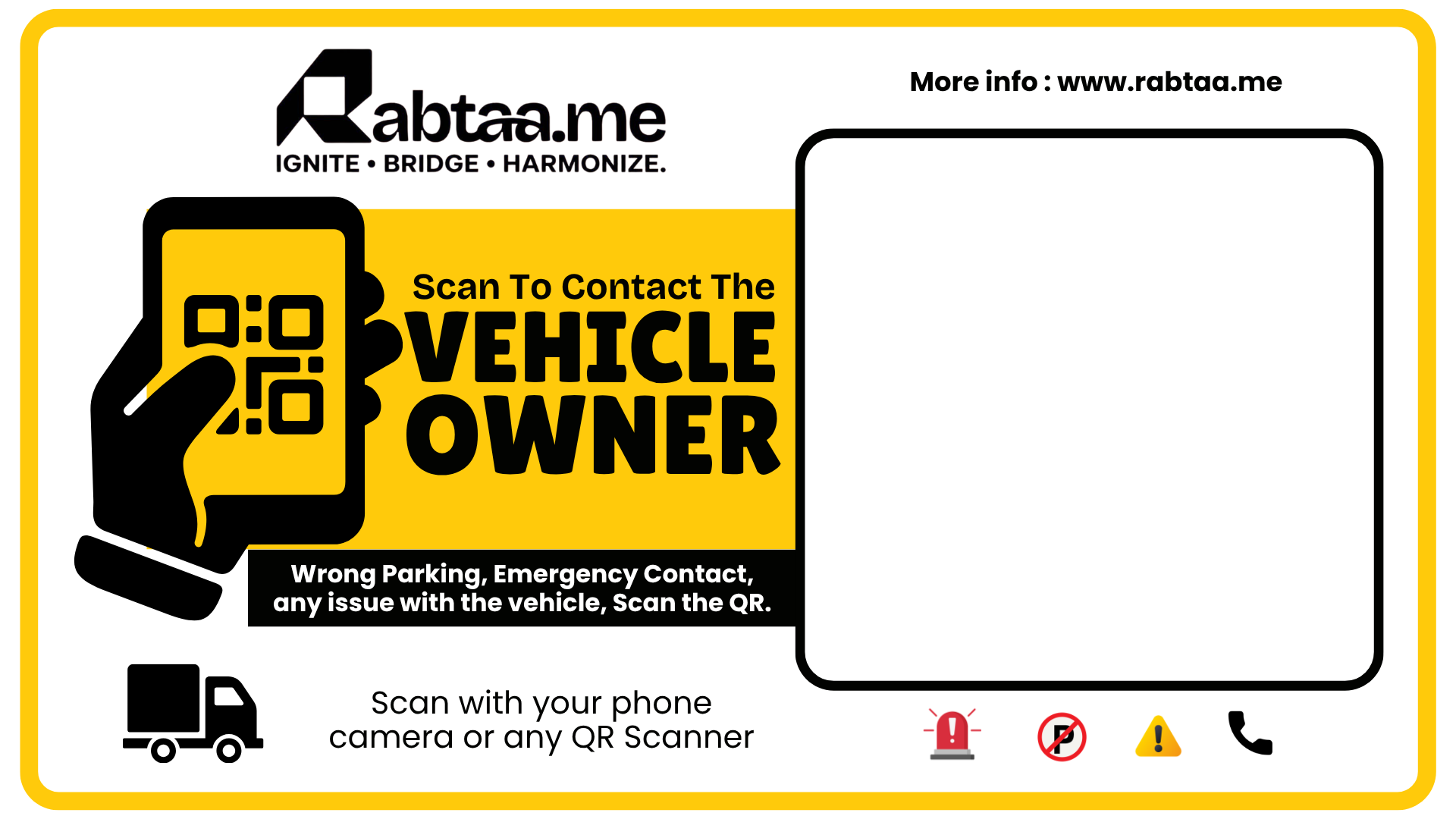 Commercial QR Sticker Card